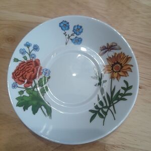 BIA Cordon Bleu Floral Porcelain Espresso Saucer Porcelain Hand Decorated